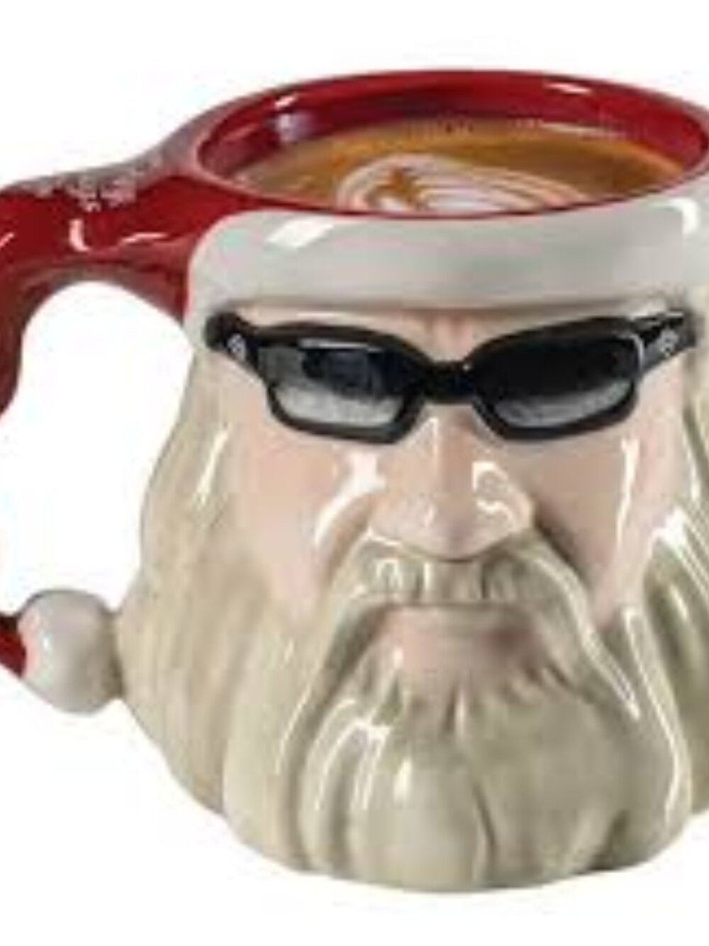 HARLEY-DAVIDSON BIKER SANTA SCULPTED MUG